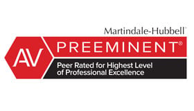Martindale-Hubbell | AV Preeminent | Peer Rated For Highest Level Of Professional Excellence